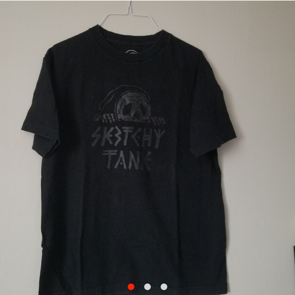 Black on Black Sketchy Tank Tee